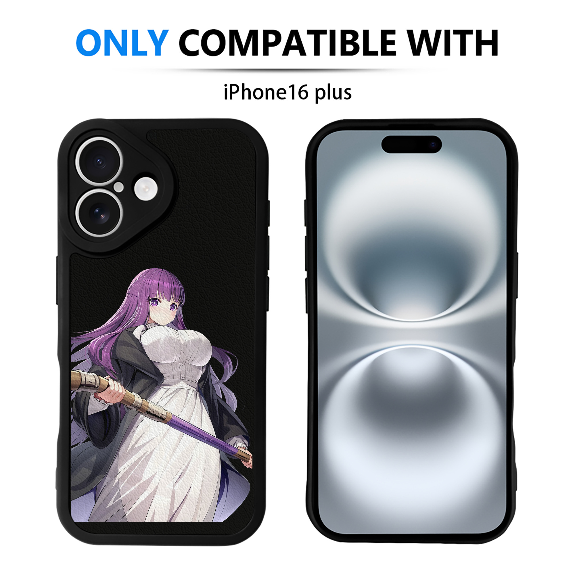 （画像用） 葬送のフリーレン Frieren 【iPhone 16シリーズ対応】シリコンスマホケース（レザー調） 材質：シリコン